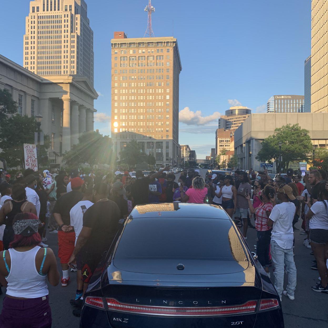 Protesters gather in downtown Louisville demanding justice for Breonna Taylor